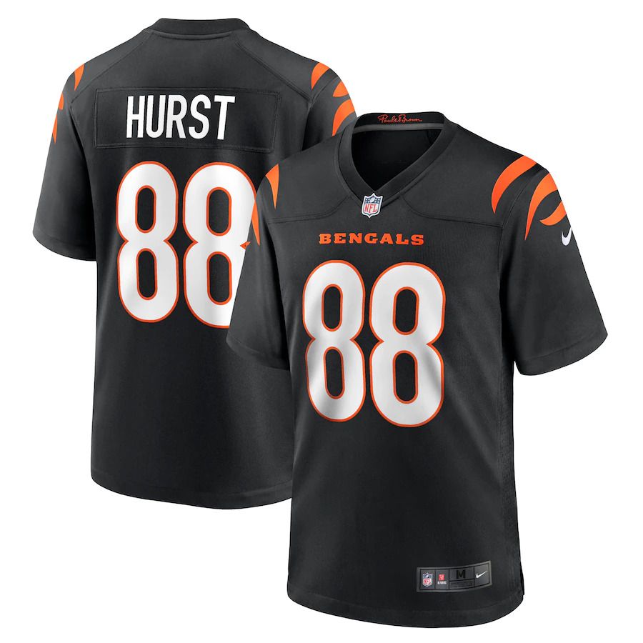 Men Cincinnati Bengals 88 Hayden Hurst Nike Black Game NFL Jersey